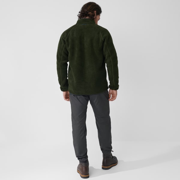 Veste polaire randonnée FJALLRAVEN VARDAG PILE FLEECE M DEEP FOREST