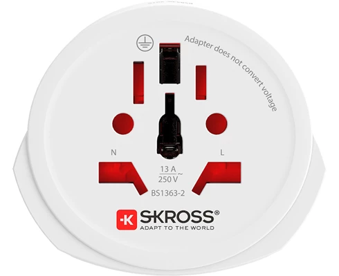 SKROSS Travel Adapter - World to Europe (earthed)