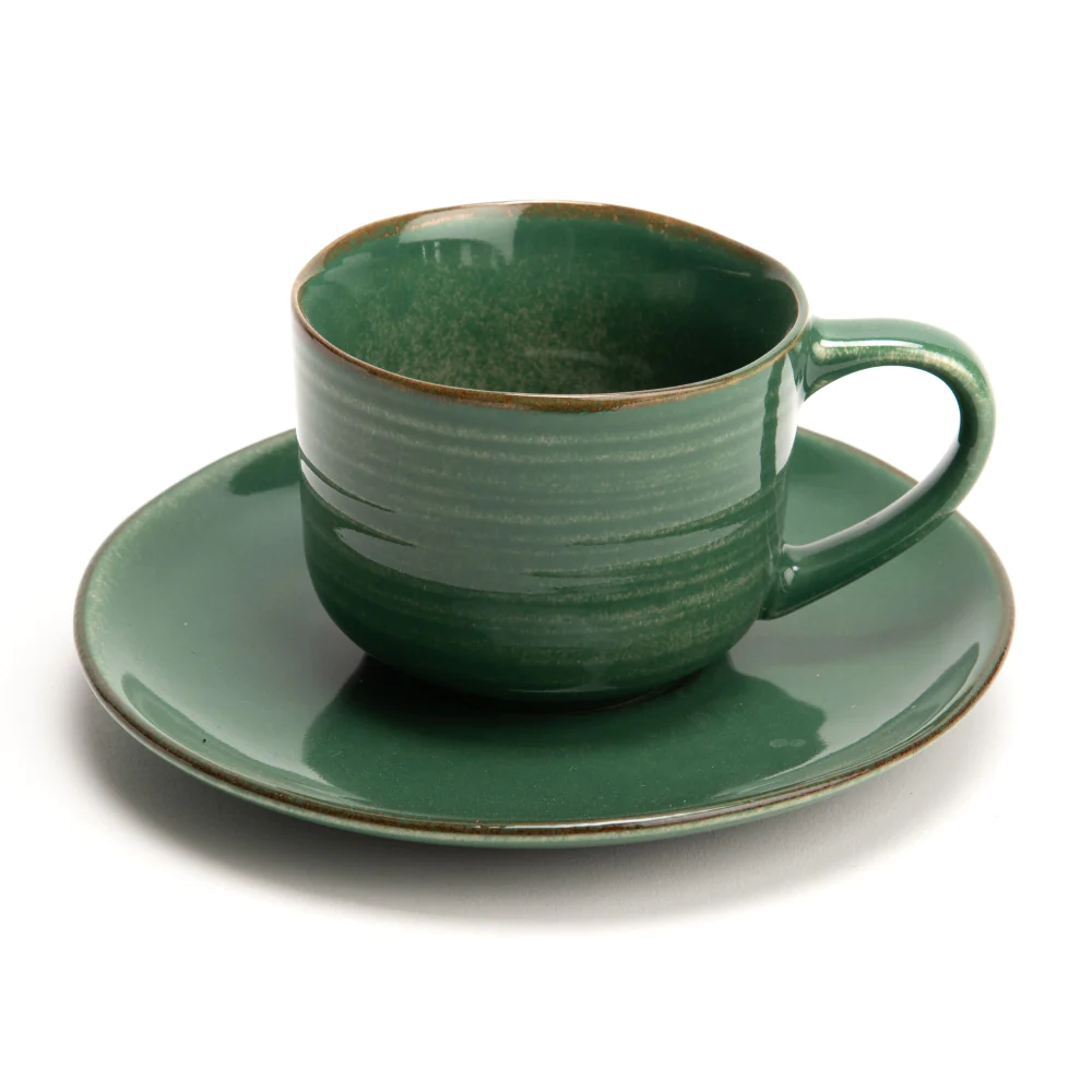 Tasse à thé avec sous tasse Jade (lot de 6) Amadeus
