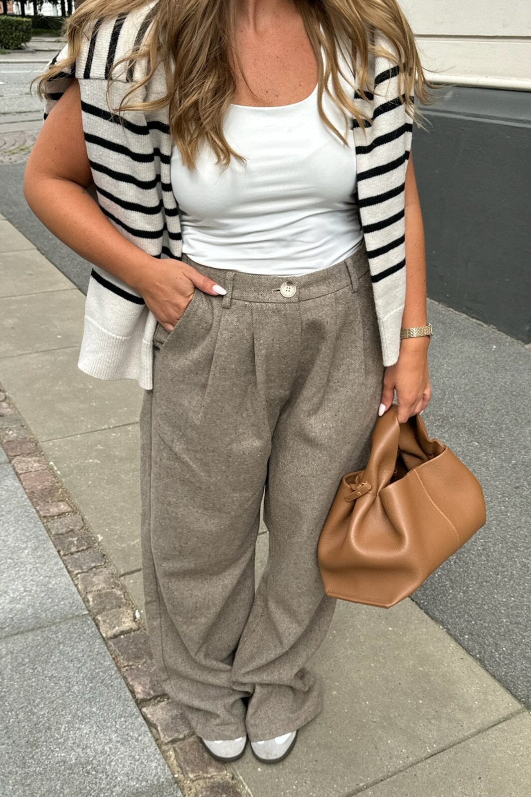 BYIC Claraic Pants brownm brown melange