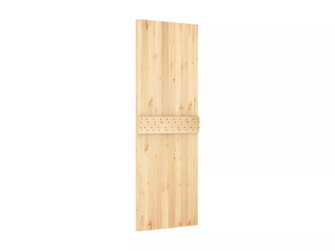 Porte coulissante et kit de quincaillerie 70x210 cm pin massif