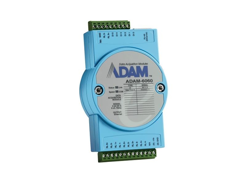 Advantech Smart I/O Modul ADAM-6060-D 6-CH Digital Input und 6-CH Relay Modbus TCP Modul