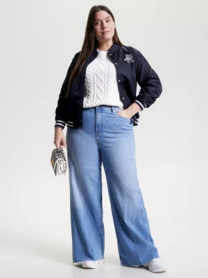 Jaqueta Bomber Curve Varsity com Logo