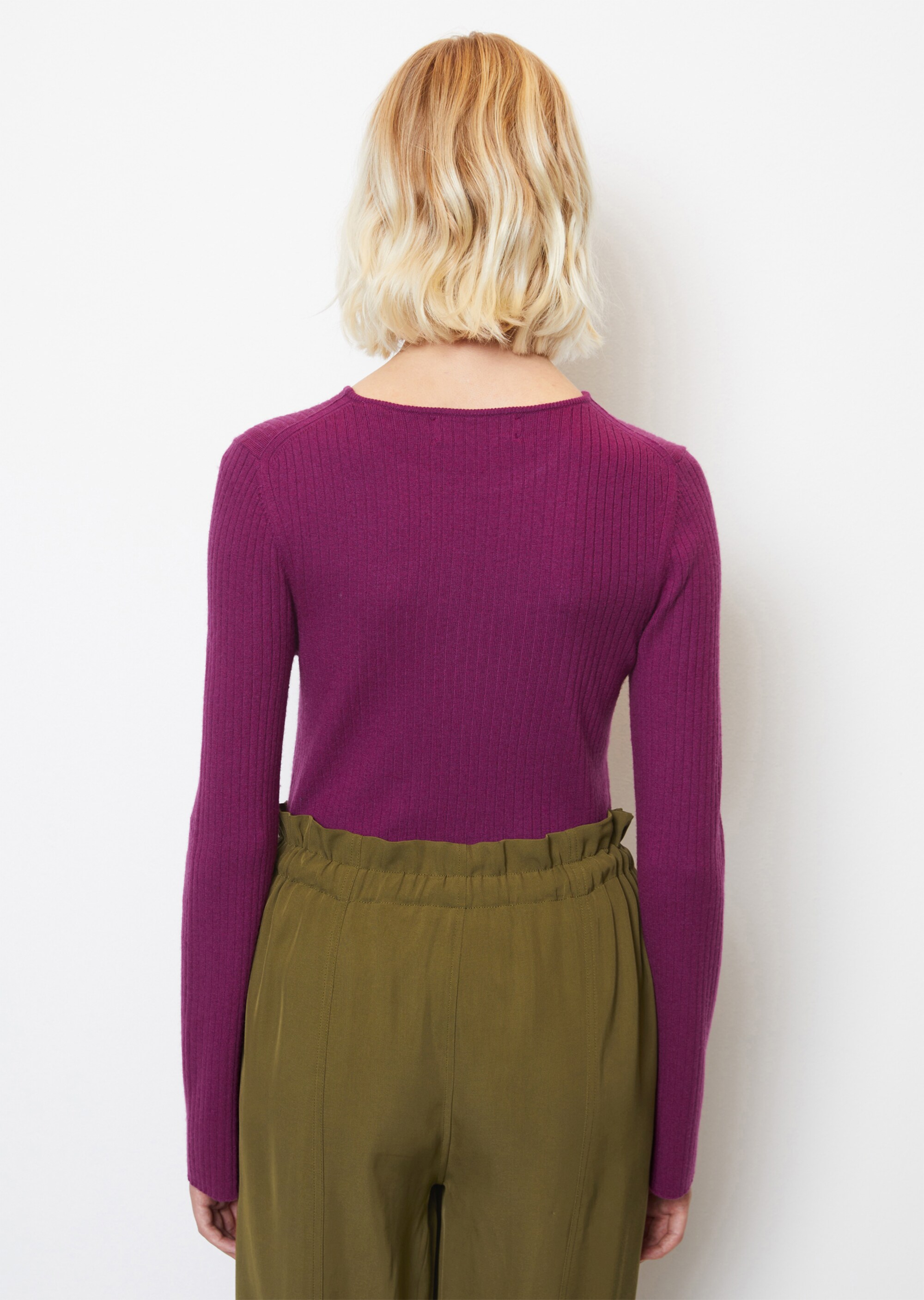 Feinstrickpullover slim aus softem Wolle-Viskose-Kaschmir-Mix