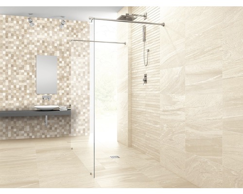 Porseleinen wand- en vloertegel Sahara crema 32 x 62,5 cm
