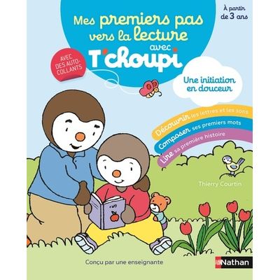 Mes premiers pas vers la lecture avec T'choupi : une initiation en douceur avec des autocollants