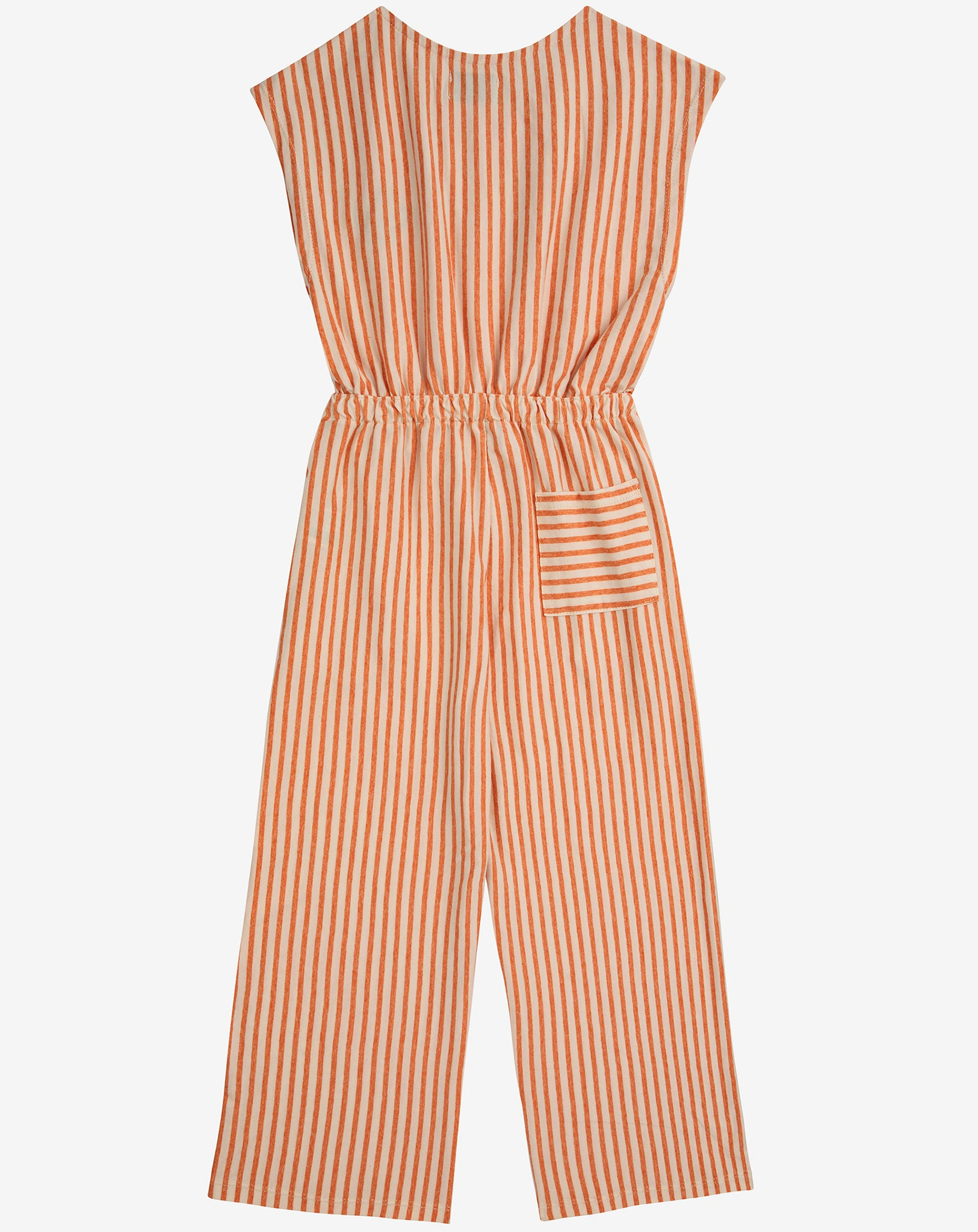 Jumpsuit VERTICAL STRIPES ärmellos in orange