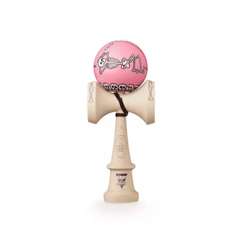 Kendama KROM x JODY BARTON Skeleton Pink