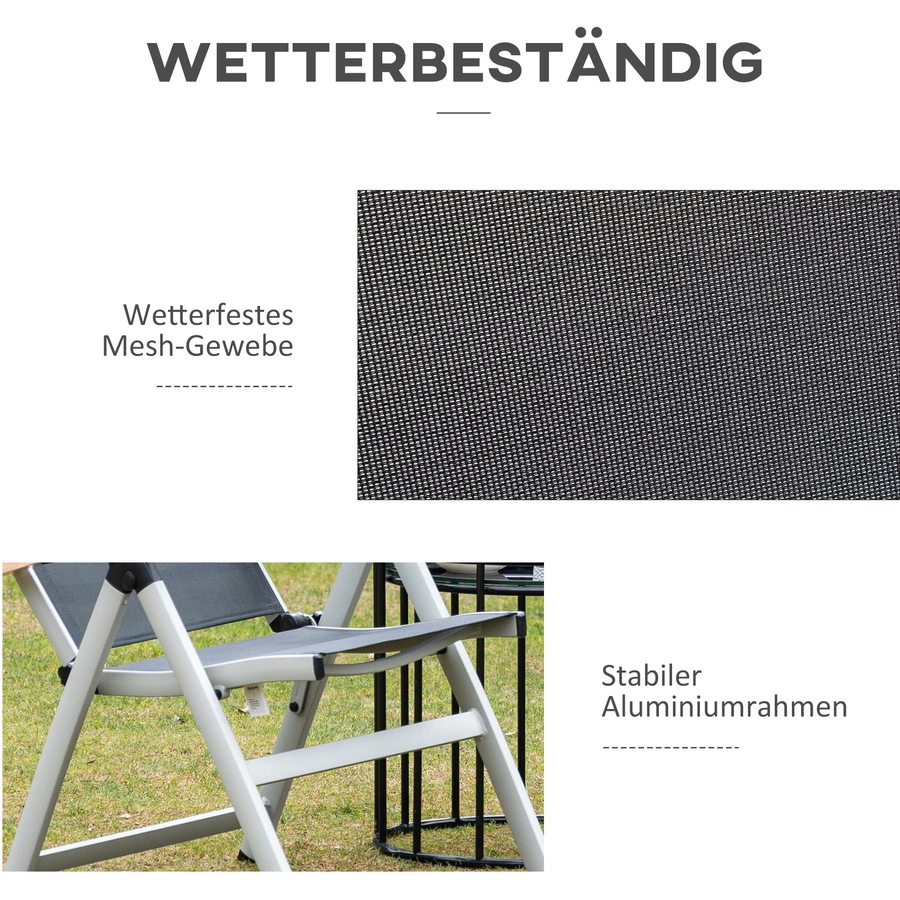 Outsunny Liegestuhl mit gefaltete Merkmale bunt