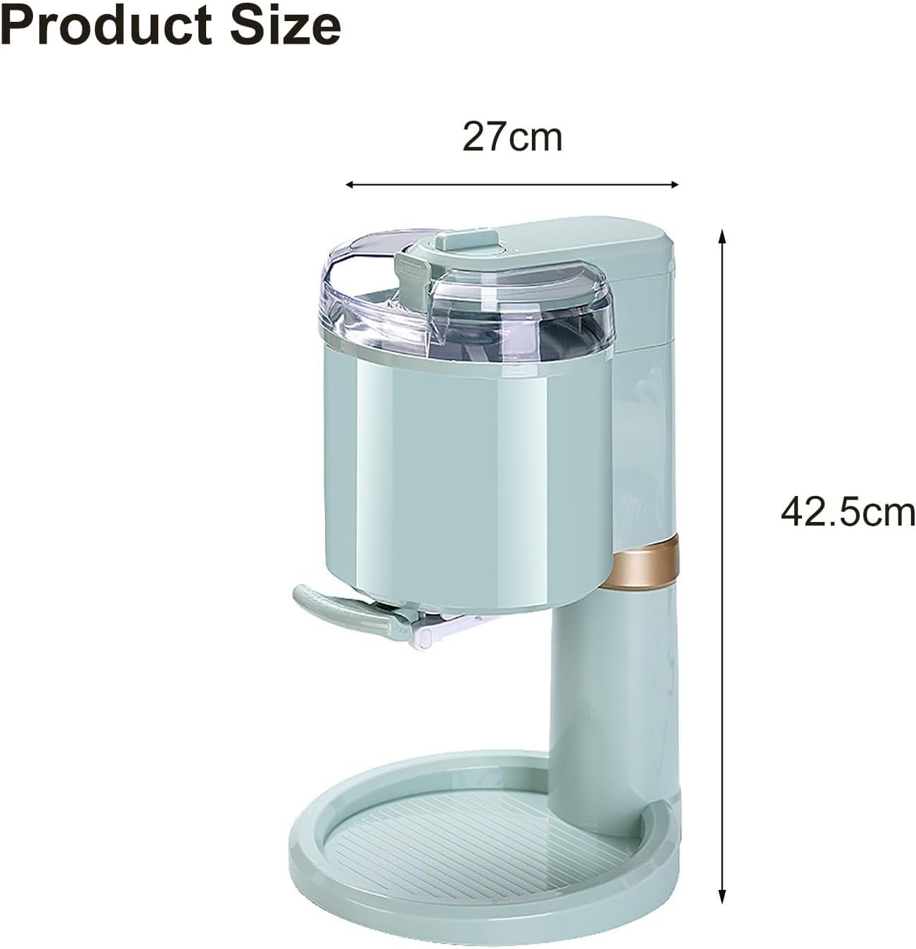 1L Softeismaschine für Zuhause, Automatische Mini Eismaschine, Ice Cream Maker & Joghurtbereiter, Kompakte Eiscreme Maschine für Bar und Café