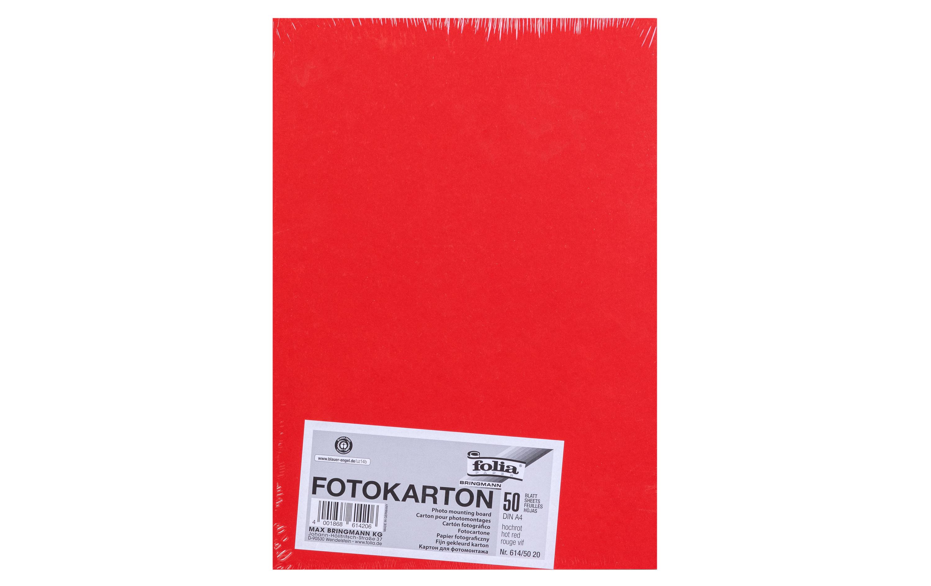Fotokarton A4, 300 g/m², 50 Blatt, HochrotFotokarton zum Basteln oder Gestalten