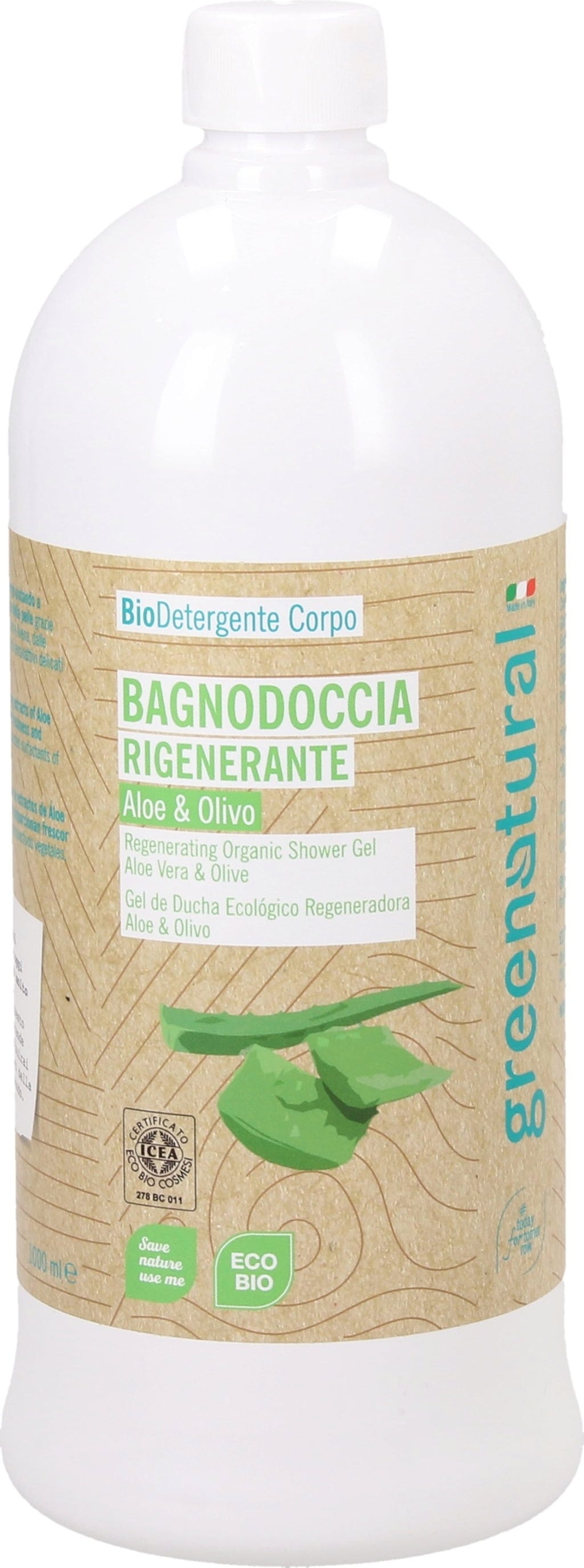 greenatural  Duschgel Aloe Vera & Olive, 1 l