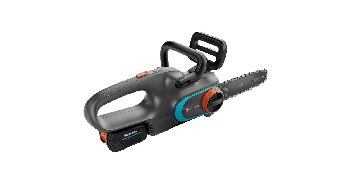 GARDENAAccukettingzaag PowerSaw 250/18V  (Grijs/turquoise, Accu en oplader inbegrepen, POWER FOR ALL ALLIANCE)