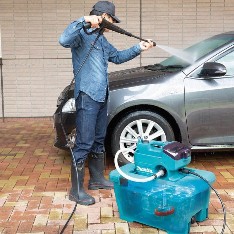 Makita DHW080ZK Akku-Hochdruckreiniger 2x18V (ohne Akku, ohne Ladegerät) inkl. Wasser- und Transportbox