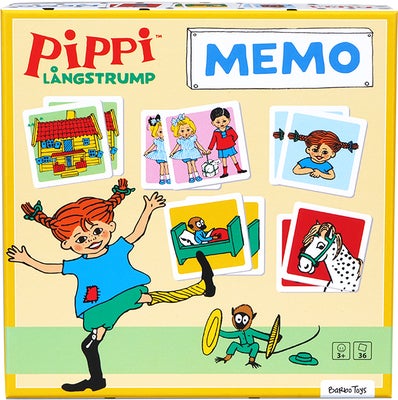 Barbo Toys Pippi Langstrømpe Memospill