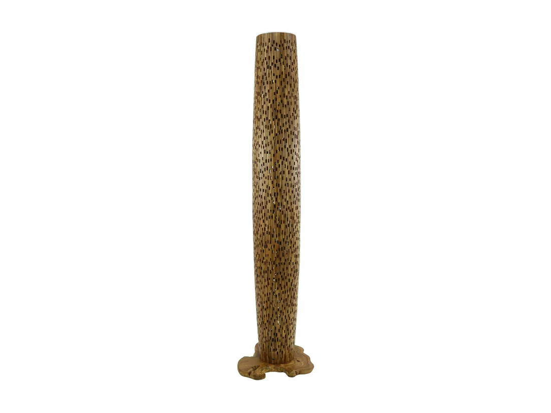 Lampadaire en bois de teck recyclé 184 cm JAVA