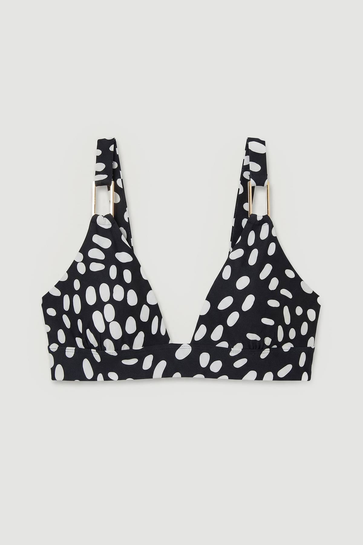 KarenMillen Haut De Bikini Décolleté Plongeant À Pois