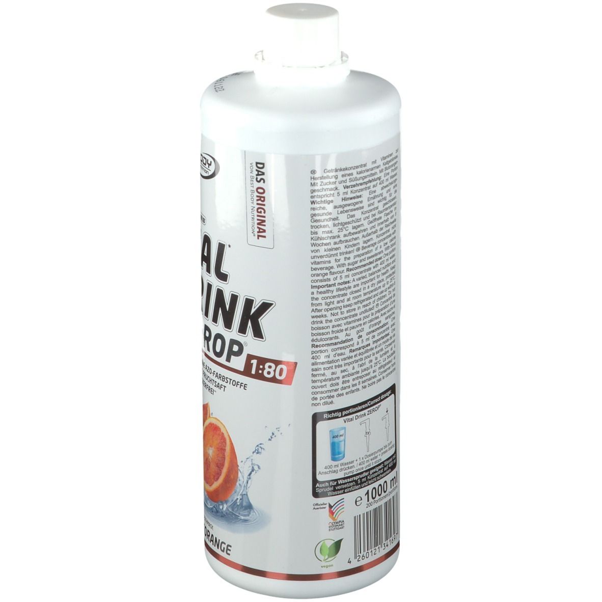 Best Body Nutrition Low Carb Vital Drink, Blutorange