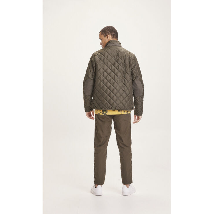 Knowledge Cotton Apparel FJORD quilted reversible jacket - GRS/Vegan Grøn