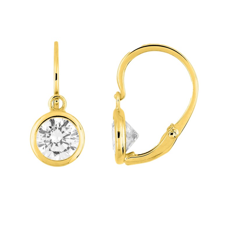 Boucles d'oreilles femme - Oxyde de zirconium - Or 18 Carats
