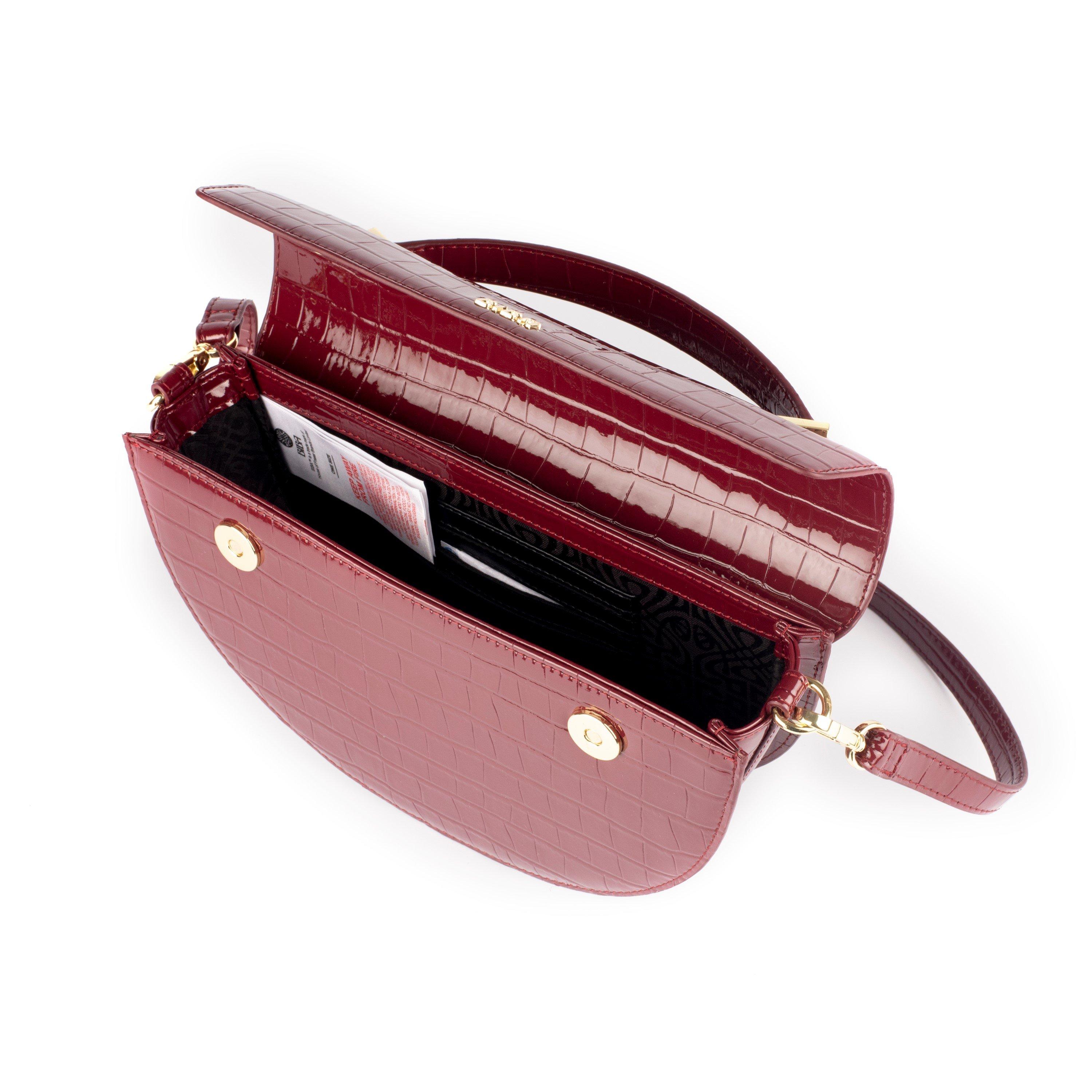 Biba Patent Croc Crossbody Bag