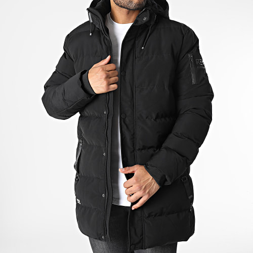 Doudoune Capuche Layer Cake Noir
