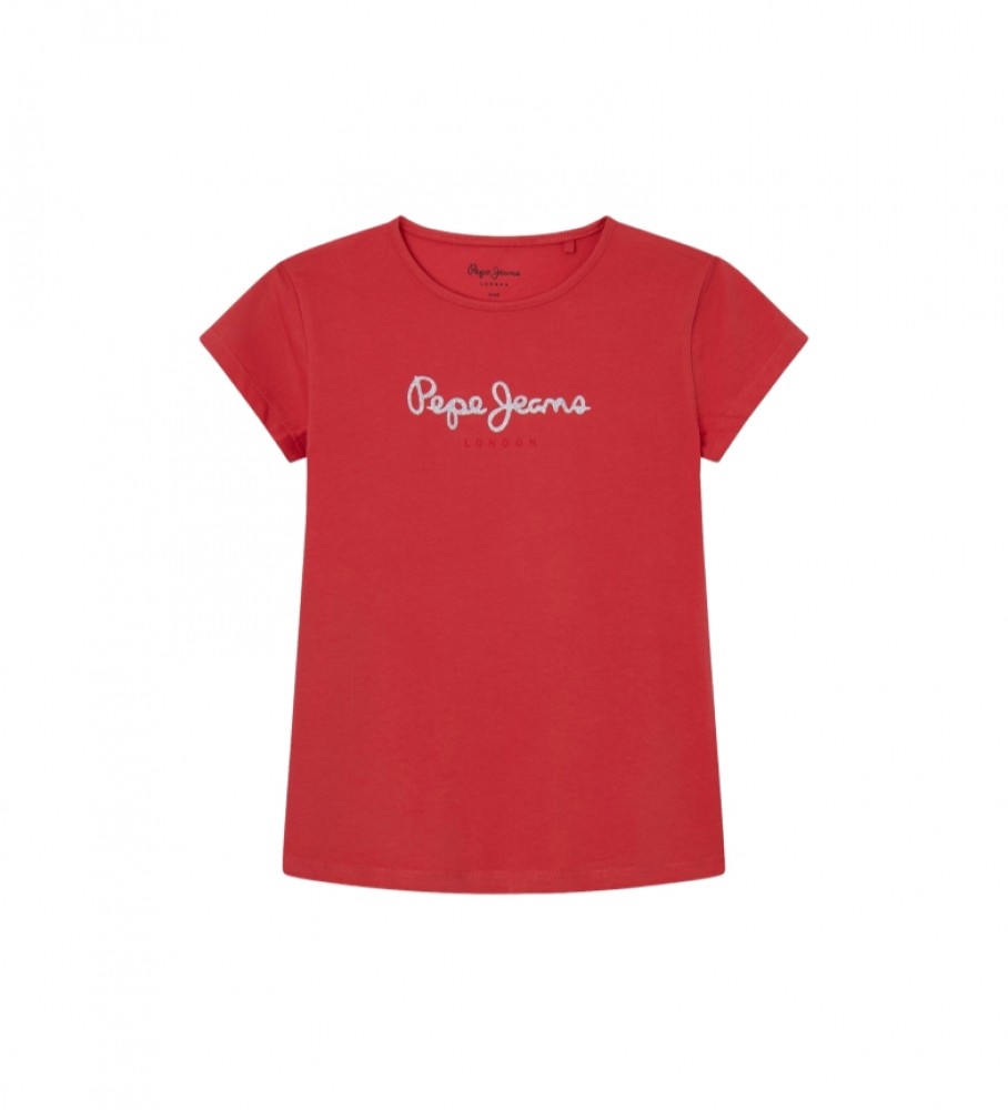 Camiseta vermelha Pepe Jeans Hana Glitter S/SN