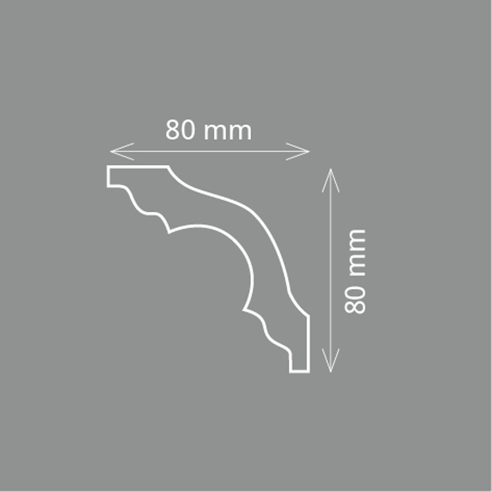 Sierstrip K 80 (80 x 80 mm), lengte 2 m