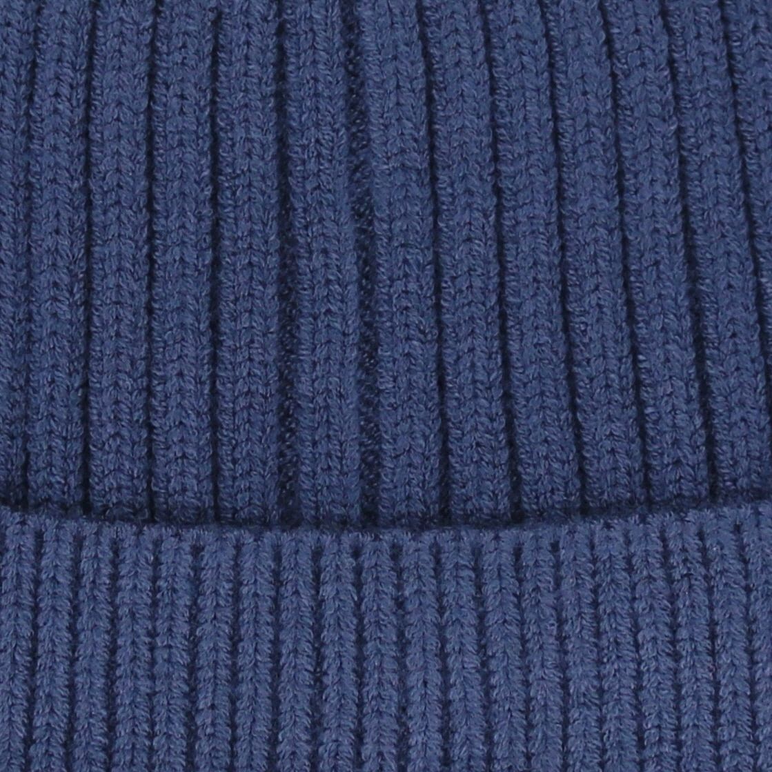 Bonnet côtelé bleu marine adulte Amande