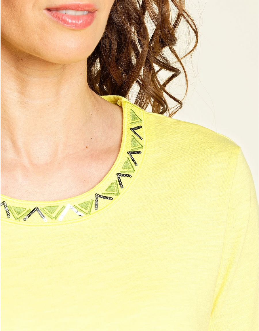T-shirt anis col rond