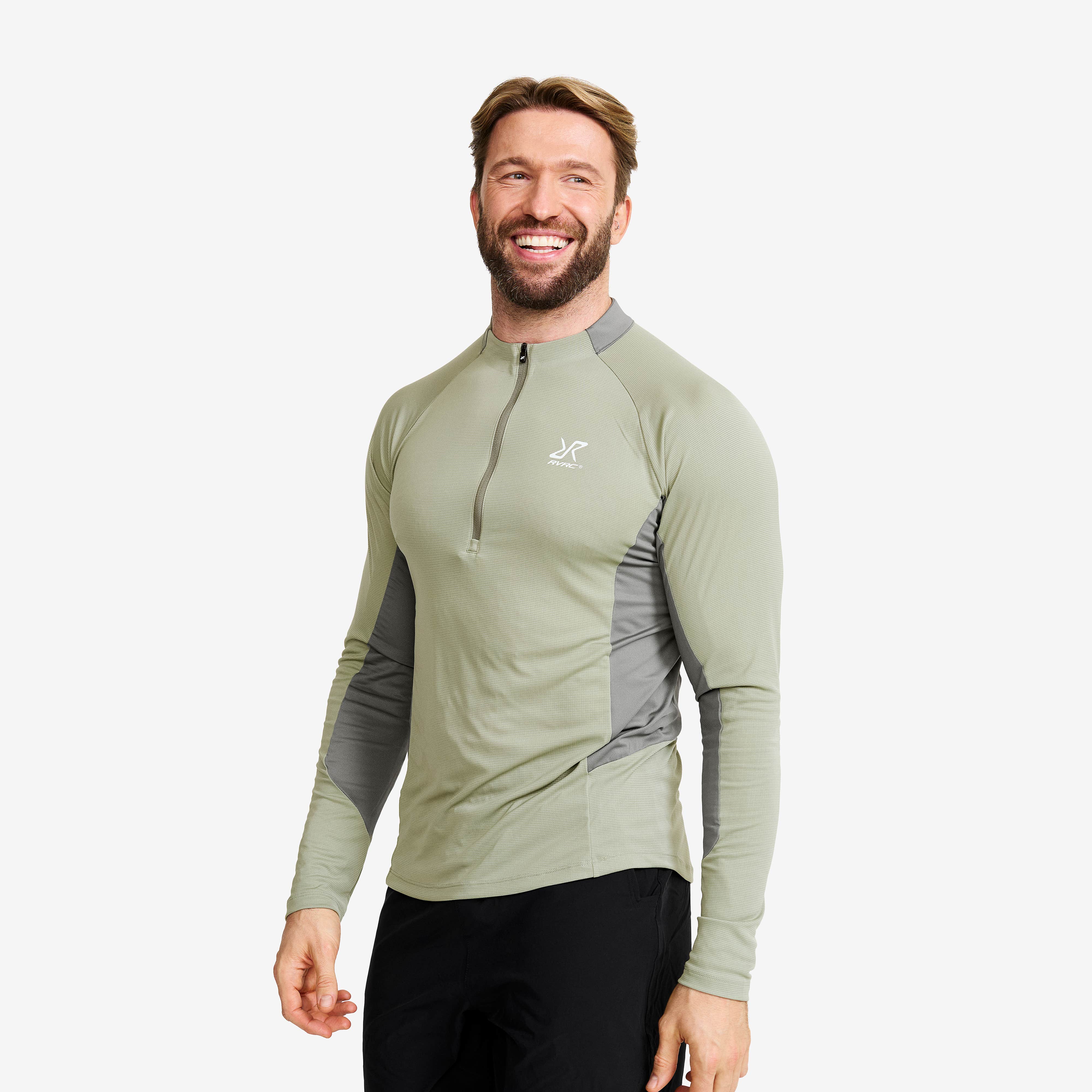 Force Light Half-zip Top Herre Shadow/Castor Gray