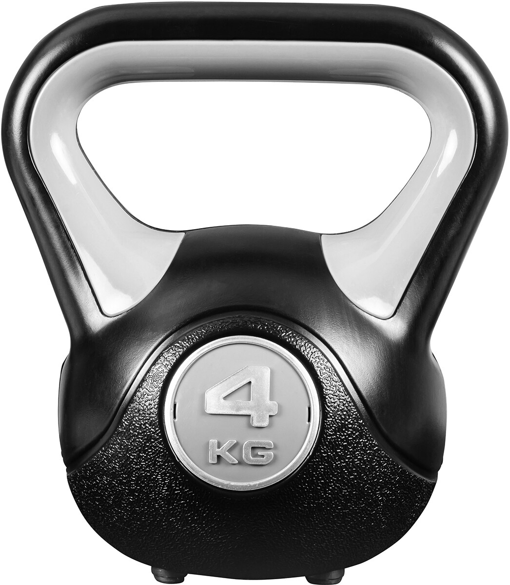 Miweba Sports Kettlebell KB200, Kunststoff-Kugelhantel, 4-12 kg, Anti-Rutsch-Griff, Hartgummifüße (4,0 kg)