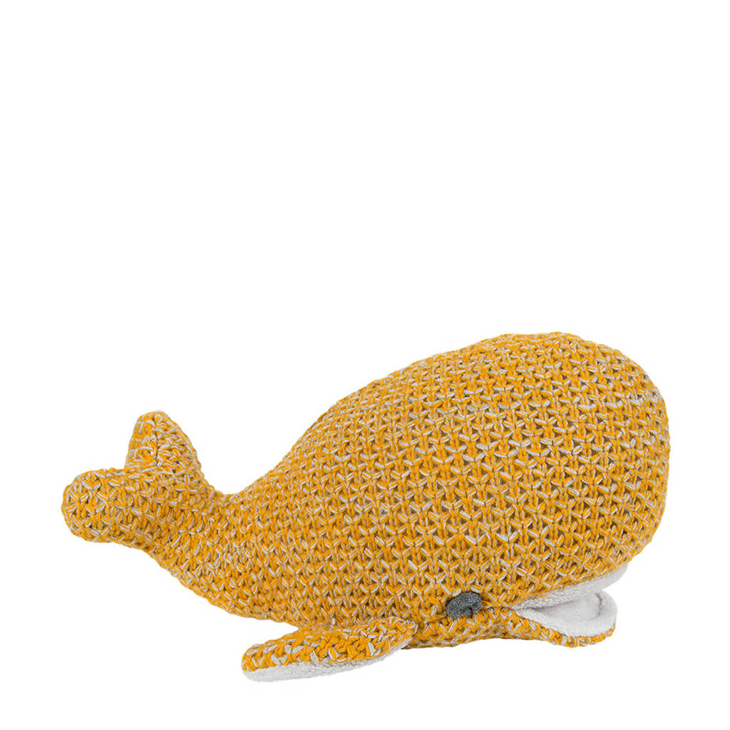 Superleuke knuffelriver walvis oker knuffel 30 cm