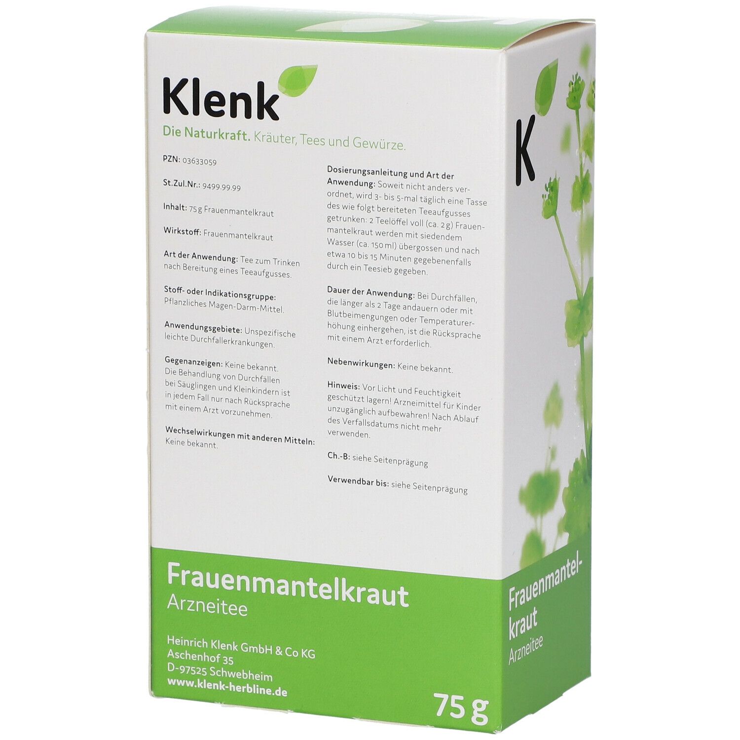 Frauenmantelkraut Arznei-Tee