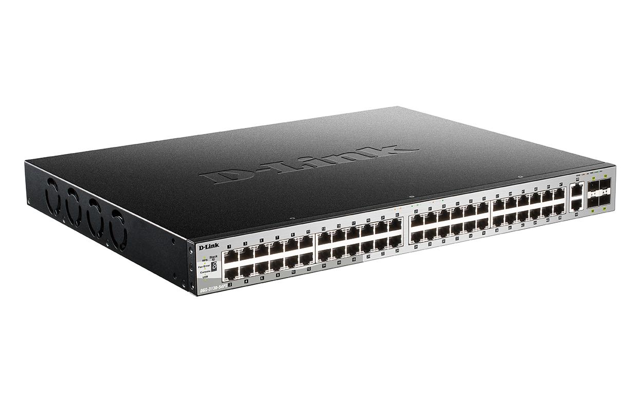 PoE Switch DGS-3130-54PS 54 Port<br>Gigabit Layer 3 Stackable Managed Switches DGS-3130 Series