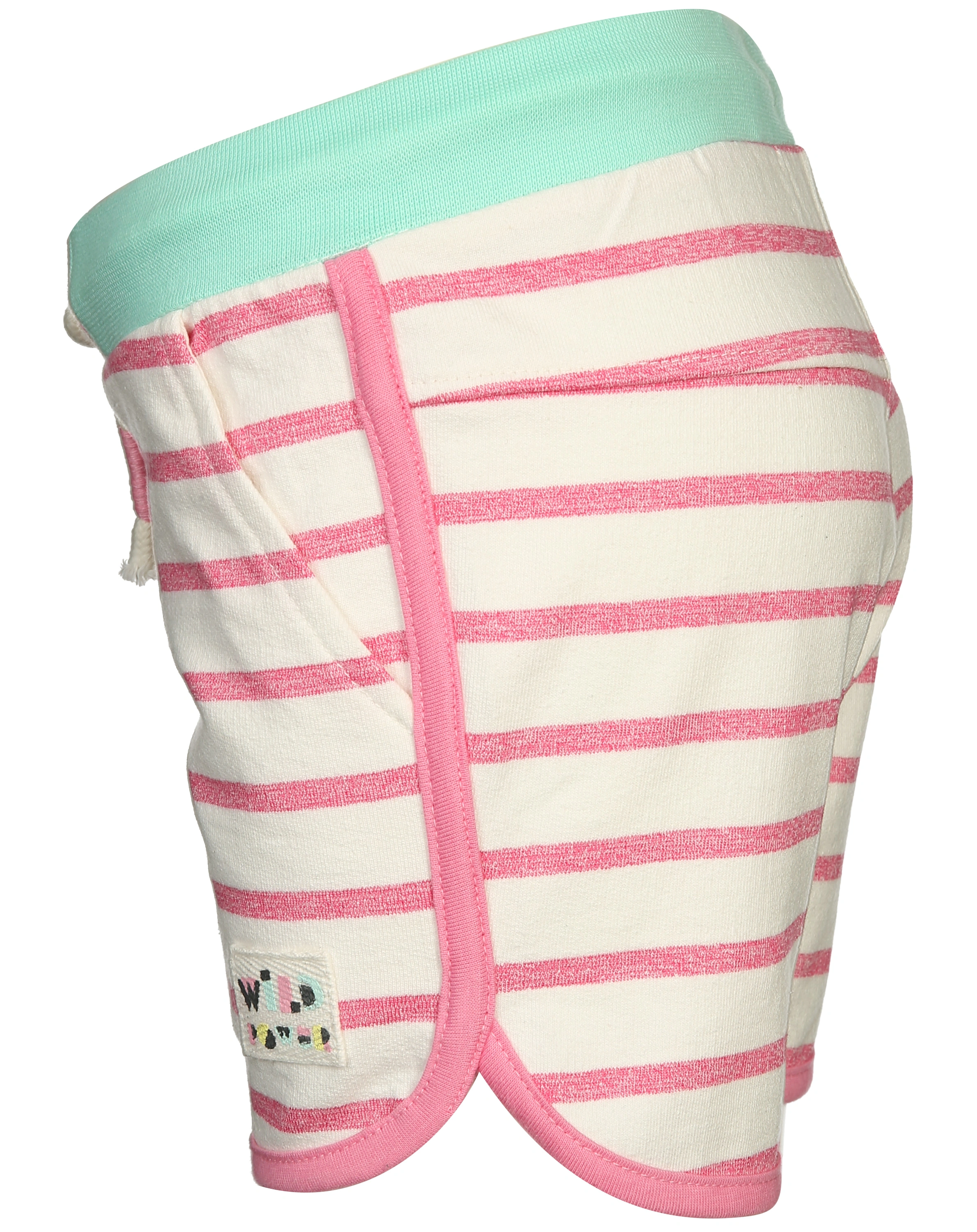 Sweat-Shorts WILD gestreift in weiß/pink
