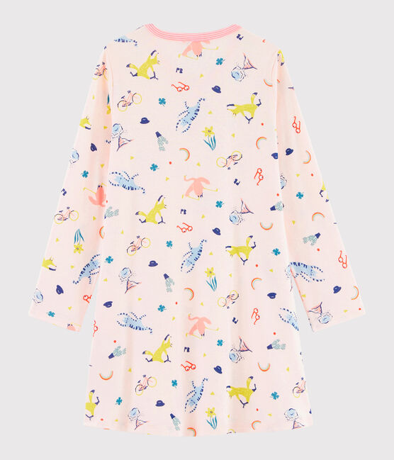 Chemise de nuit imprimé fantaisie petite fille en côte