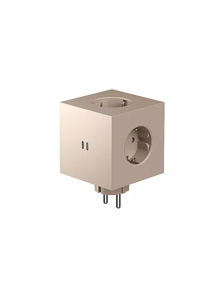 AVOLT Mehrfachsteckdose Square 2 F Beige  creme