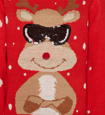 Vero Moda Girl Bluse - Strik - VmnEwtinsel - Chinese Red
