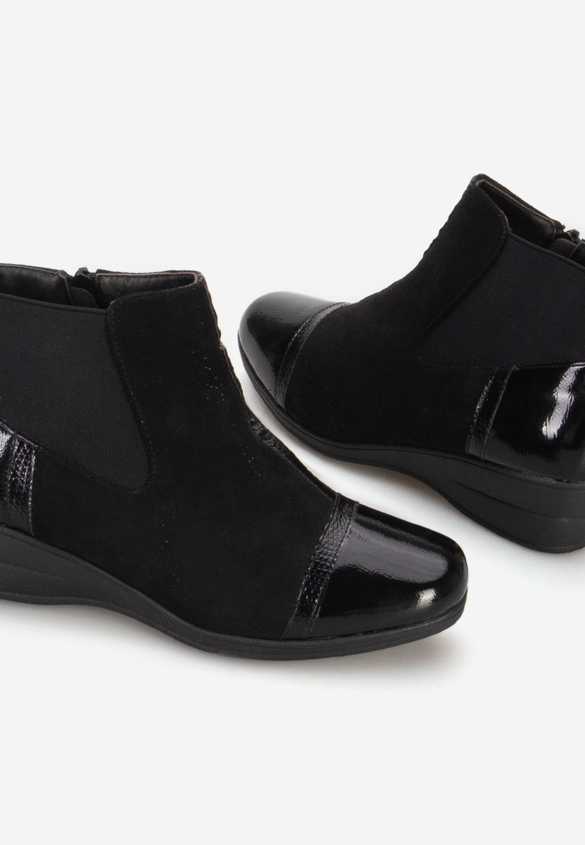 Bottines compensées noires Aversa