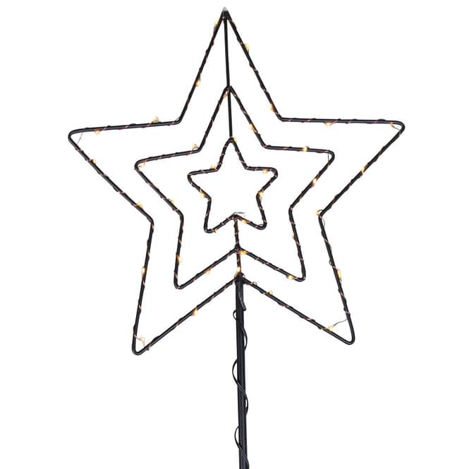 LED-Pflanzenstecker - Stern - ca. 87 x 35 cm