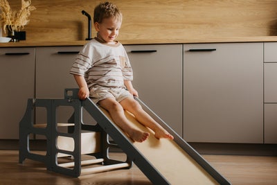 Duck Woodworks Sklie til Sammenleggbar Læringstårn, Grå