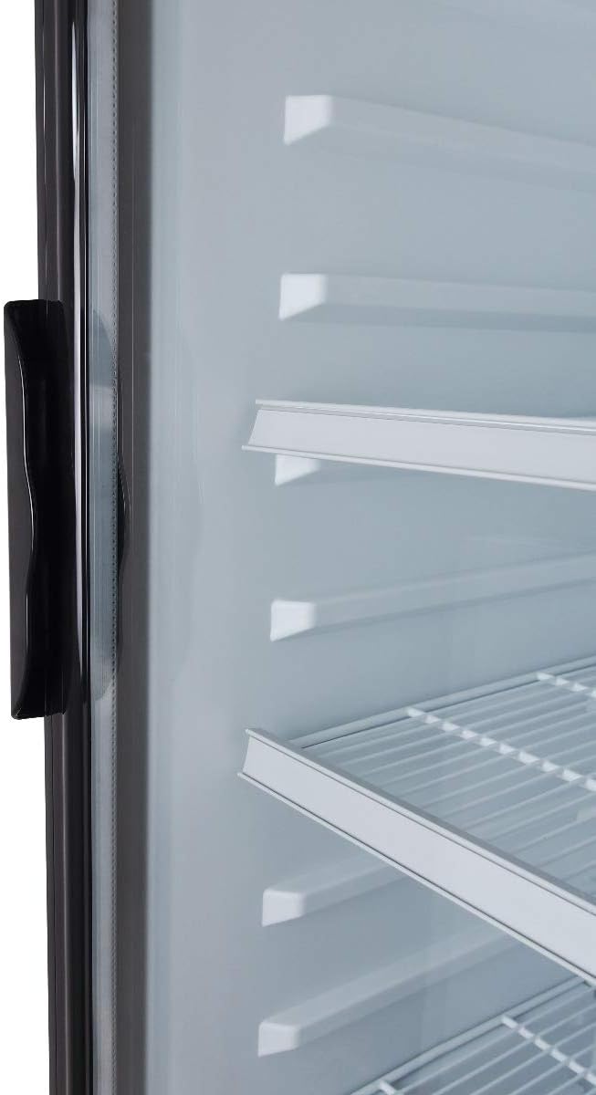 ZORRO - Getränkekühlschrank ZK 380 Liter mit Werbetafel - weiß/schwarz - Flaschenkühlschrank - Kühlschrank mit Glastüre - Gastro Getränkekühler - Partykühlschrank - Werbetafel