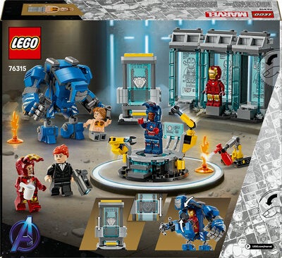 LEGO Super Heroes 76315 Iron Mans laboratorium: Draktgalleriet