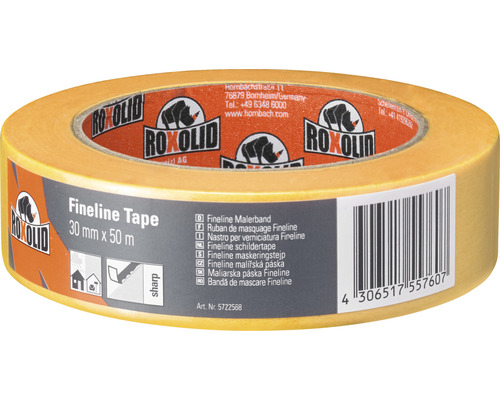 ROXOLID Fineline Tape masking tape washi tape goud 30 mm x 50 m