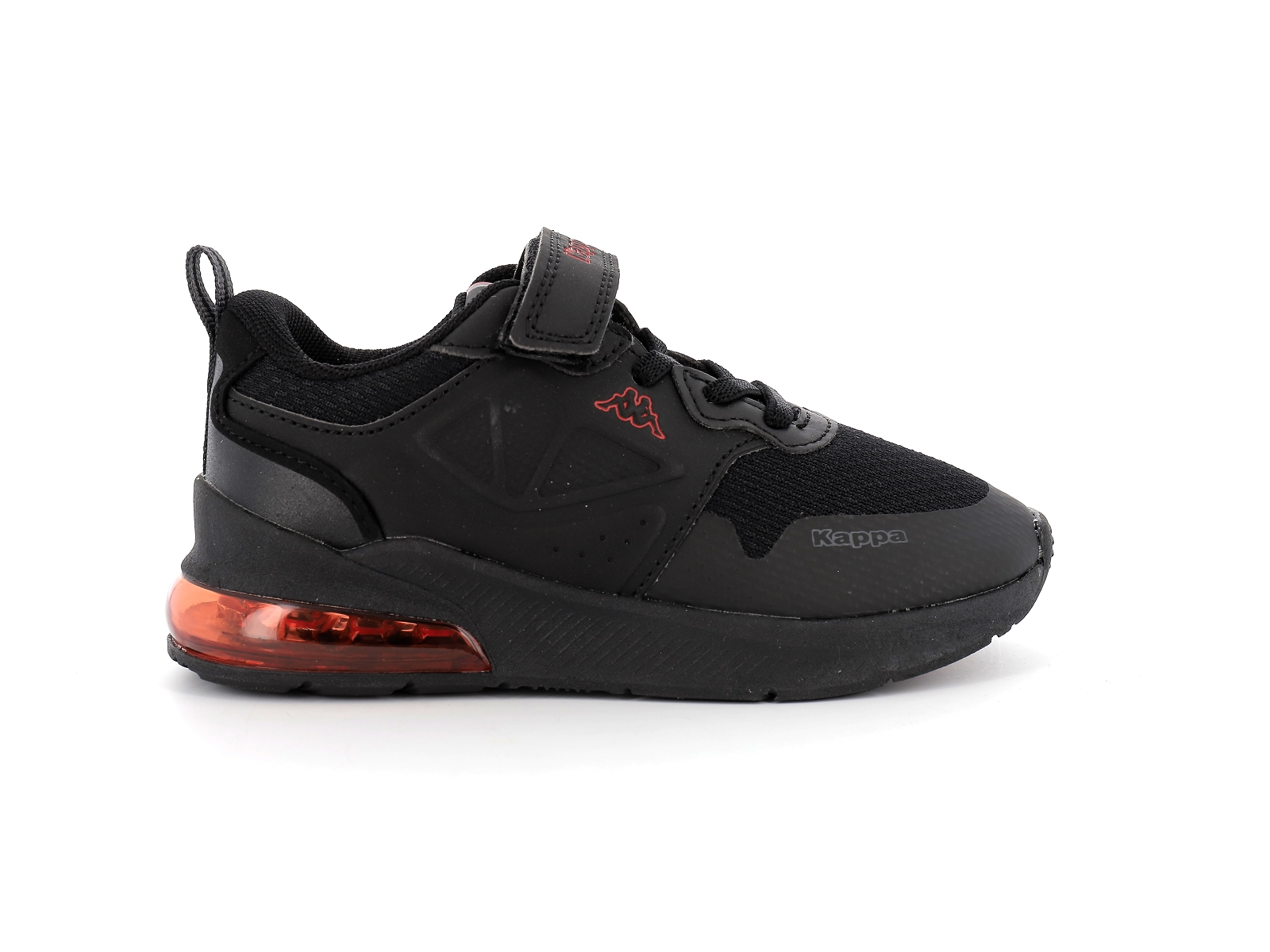 Kappa-33152ZW Matières combinées Noir Rouge