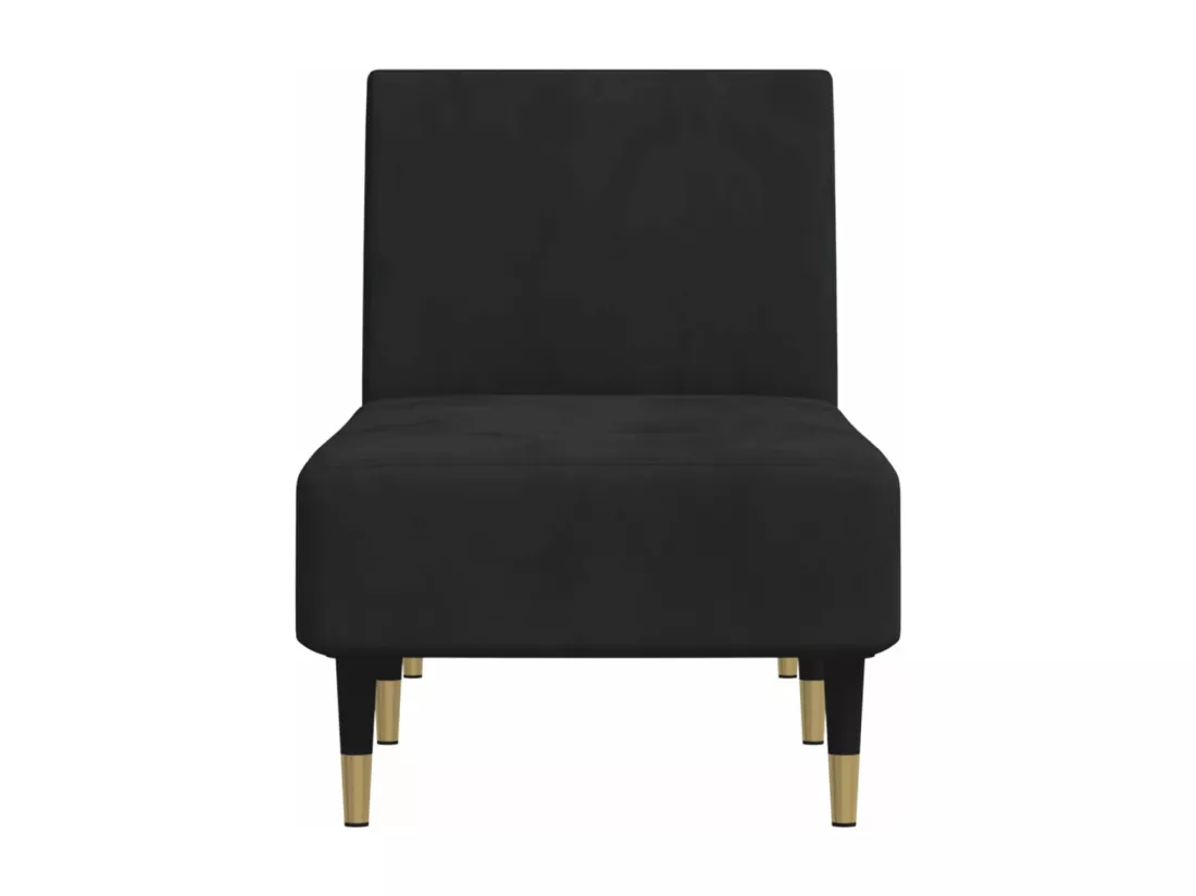 Chaise longue noir velours