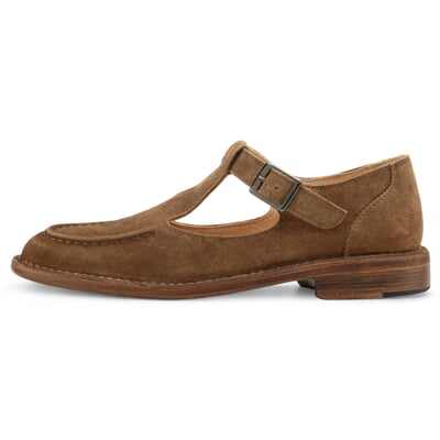 Damen-Loafer mit Riemen, Braun