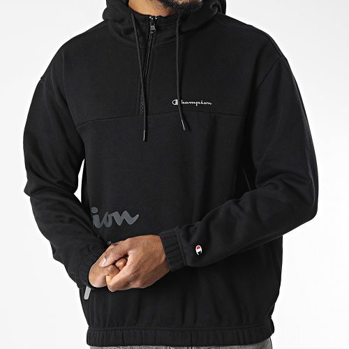 Sweat Col Zippé Capuche 217937 Noir