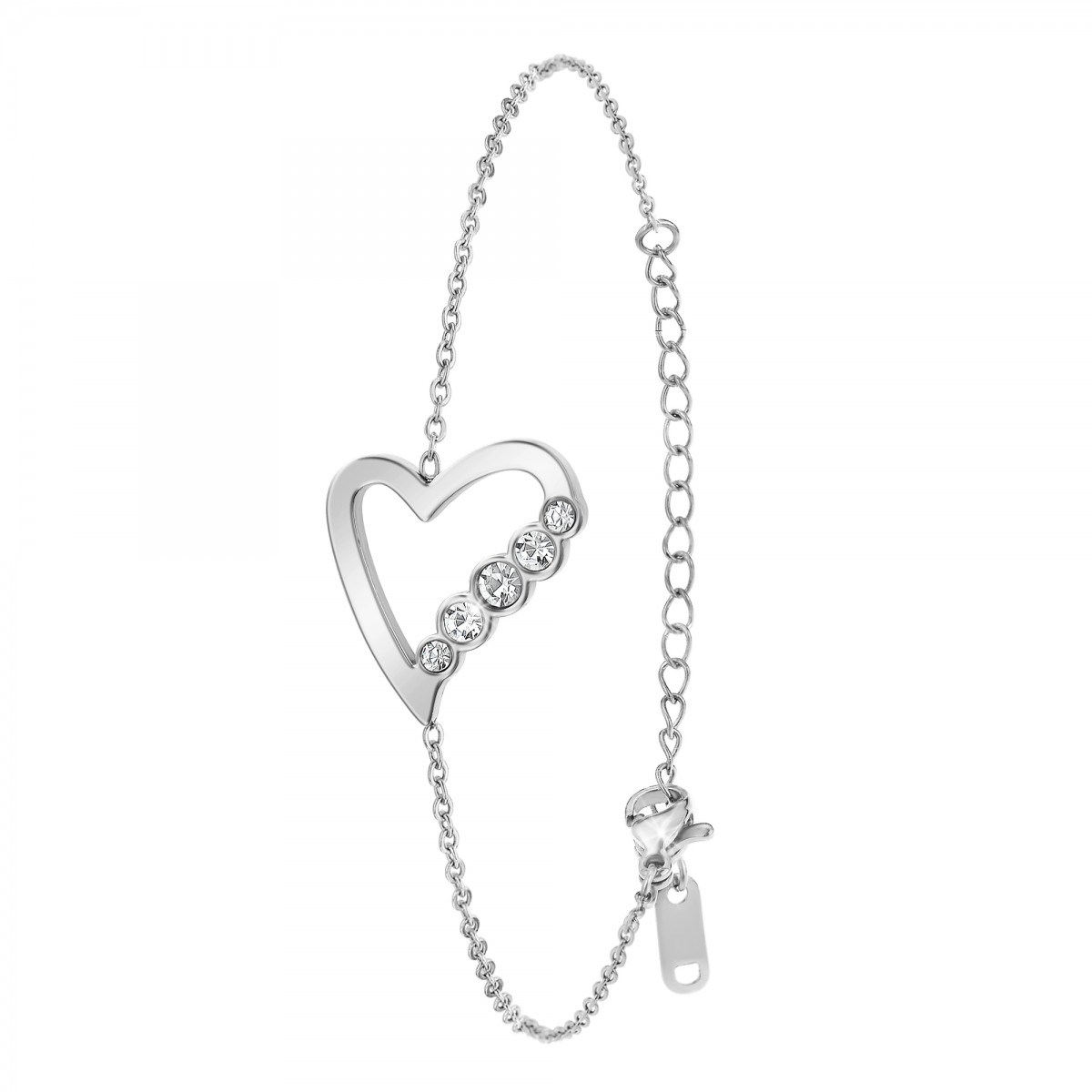 Bracelet coeur SC Crystal orné de Zirconium